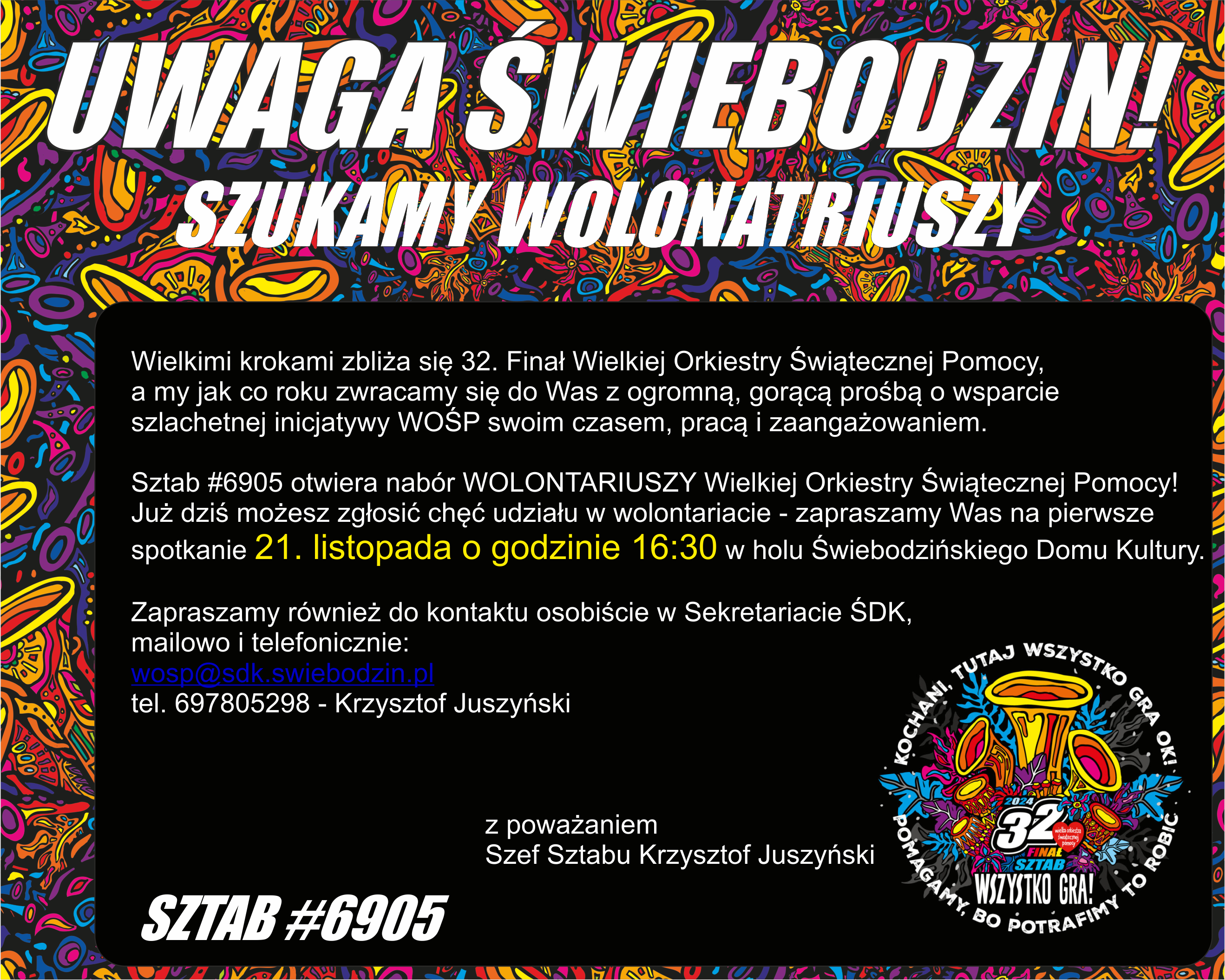 świebodziński sztab poszukuje wolontariuszy